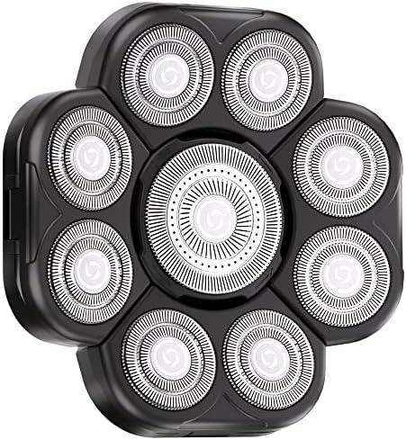 Universal Replacement Heads for Blade,Replacement Blades Compatible with Most Major Head Shaver Brands, Easy-to-Install Electric Razor Shaver Heads for Bald Men. (9 Black)