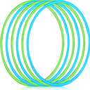 Halloscume 6 Pcs Exercise Hoop Detachable Fitness Rings Adjustable Plastic Toy Fitness Hoop Playground Toys Colored Circles for Teens Games Gymnastics Agility, 28 Inch(Green,Blue)