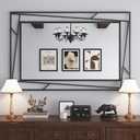 Rectangular Wall Mirror, 48''X24'' Matte Black Metal Framed Farmhouse Bathroom Mirrors for Bedroom Entryway Living Room, Hang Horizontally or Vertically