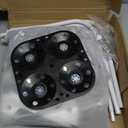 2PC Cat Window Perch, Glow in The Dark Cordless Foldable Pet Hammock Bed for Window with Sturdy Metal Frame, Glowing Stars Pattern Resting Seat for Indoor Cats (2PC Stars - L)