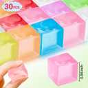 30 Pack Mini Ice Cube Squishy Fidget Toys for Kids and Adults, Mini Stress Cube Squeeze Toys, Square Stress Balls Sensory Toys for Anxiety Relief, Treasure Box Toys Classroom Prizes Party Favors