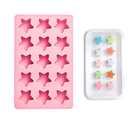 Cute Ice Cube Trays Silicone Chocolate Mold Wax Melt Molds Easy Release Ice Trays Non-Stick Chocolate Soap Pudding Jello Star Ice Cube Tray (Star)