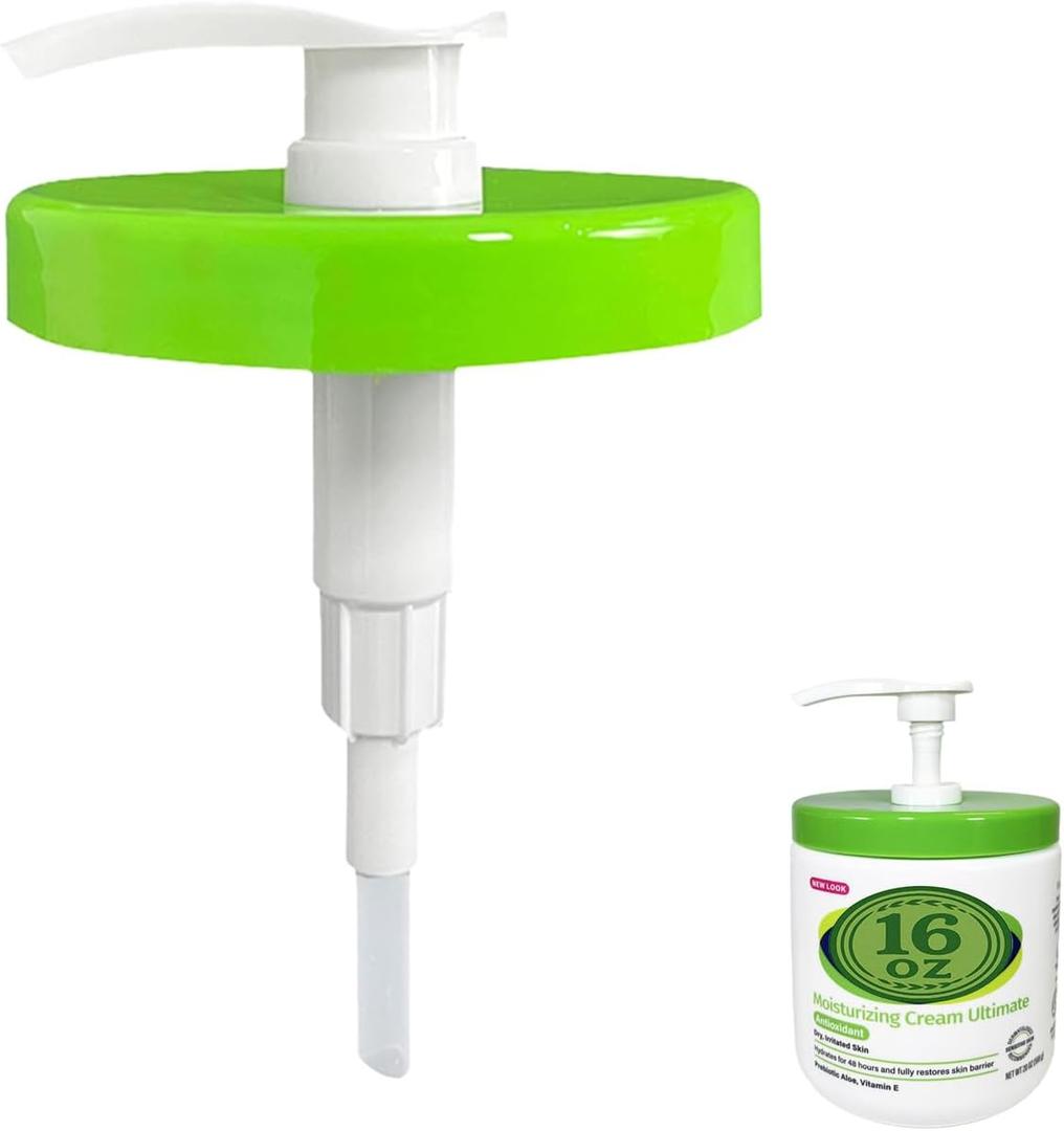 for Cetaphil Moisturizing Cream 16oz & 20oz Replacement Pump Head | Reusable Dispenser for Easy Squeeze, Hygienic Use | Fits Original Bottles, No Spill Design (16 Ounce(Pack of 2))