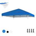 10×10 Canopy Replacement Top, Pop Up Canopy Replacement Tent Cover for Straight Leg Frame, Waterproof Canopy Top Cover for Garden Patio Camping (Top Only)(Blue)