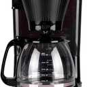 Taurus Velvet 12-Cup Drip Coffee Maker, Glass Carafe, Modern Compact Design, Non-Programmable, Easy-Clean Reusable Filter, Auto Shut-Off, Black