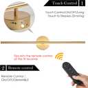 KARTOOSH Battery Operated Wall Sconces, Dimmable Wall Sconces Set of Two, 350Rotate, 3000K LED Gold Wireless Wall Light for Living Room, Bedroom, Hallway, 24.4 Inch (2 Pack)