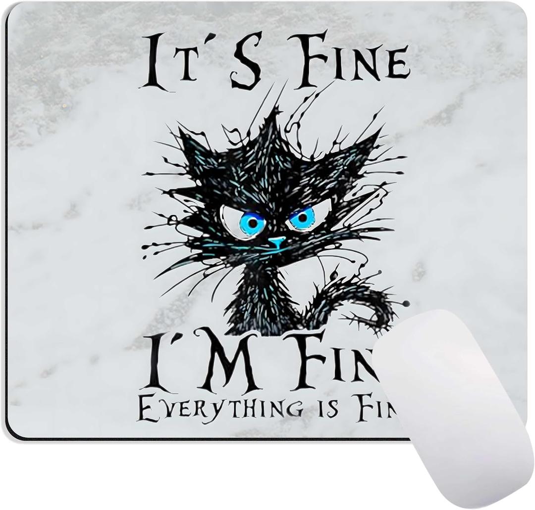 2 x Cat Mouse Pad Mouse Pads for Desk,Travel Mousepad for Wireless Mouse Gaming Work Laptop,Personalized Computer Mouse Mat, Home Decor Office Desk Accessories