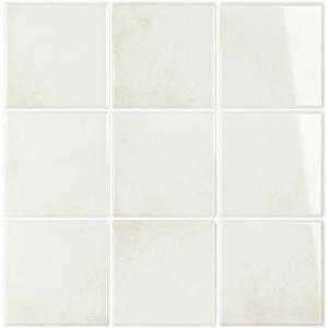 VEELIKE Cream Beige Peel and Stick Backsplash for Kitchen Square Peel and Stick Tile Backsplash 6 Sheets Self Adhesive Back Splash Tiles for Bathroom Waterproof Ceramic Wall Tile Stickers 12''x12''