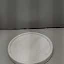 WORHE Natural Marble Decorative Tray for Bathroom Bedroom Kitchen Dresser, Round Vanity Trays for Jewelry, Perfume, Cosmetic, Candle, Countertop Storage Organizer for Home Decor Color White (TP601) (9.4")