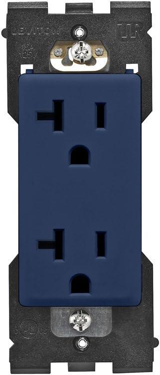 Leviton RER20-RN Renu Tamper-Resistant Outlet, 20-Amp, 125VAC, Rich Navy