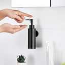 BGL Soap Dispenser Stainless Stee Black Round 304 Wall Mount Liquid and Soap Dispenser for Kitchen and Bathroom