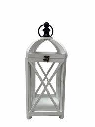 Farmhouse Wooden Lantern  Rustic Small 6.3” x 6.3” x 20.4” Lanterns for Indoor & Outdoor Decor, Decorative Lanterns Without Glass Panels