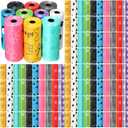 Thenshop 3000 Counts 200 Rolls Dog Poop Bag Plastic Dog Waste Bags Disposable For Doggie Pets Poop Outdoor Walking Travel Mixed Colors(Lovely Style)