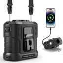 10000mAh Portable Waist Fan Rechargeable, 5 Speeds 16000RPM Brushless Motor Strong Airflow, Hands-Free Wearable Cooling Personal Shirt Belt Fan for Outdoor Jobsite, Camping, Travel