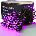 300 LED Halloween Lights, 98.5FT Halloween String Lights with 8 Lighting Modes, Waterproof & Connectable Mini Light, Plug in for Indoor Outdoor Holiday Christmas Party Bedroom Decorations (Purple)