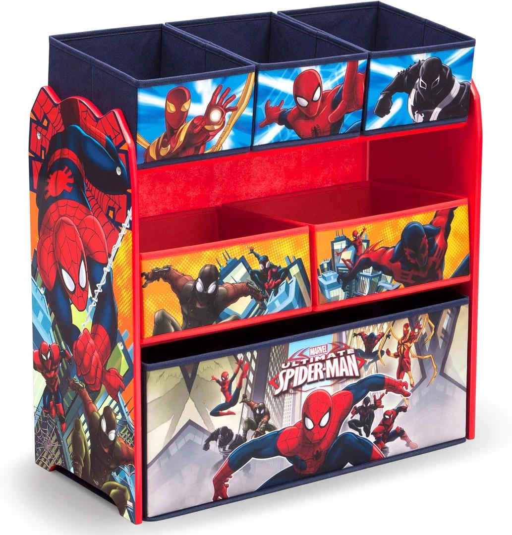 Delta Children Multi-Bin Toy Organizer, Marvel Spider Man