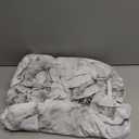 Walrus Round Vinyl Fitted Tablecloth with Flannel Backing Elastic Edge Design Table Cover Waterproof Oil-Proof PVC Table Cloth Stain-Resistant Best for 37"-44" Round (Marble)