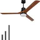 BECLOG Ceiling Fans with Lights Outdoor/Indoor, 52" Ceiling Fan with LED DC Motor for Dining Room, Bedroom, Living Room, Patios, Farmhouse