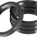 ACROPIX 70.1mm to 57.1mm Universal Car Hub Centric Rings Black - Pack of 4
