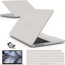 IBENZER Compatible with 2025 2024 2023 2022 MacBook Air 13 inch Case M4 A3240 M3 A3113 M2 A2681, Hardshell Case & KeyboardCover & ScreenFilm & Type-C for Mac Air 13.6, Rocky Gray, AT13-KK-RKGY+2TC