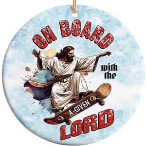 2025 Christmas Ornament  On Board with The Lord Religious Christian Holiday Ornament Gift