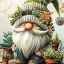 Easy Paint by Numbers Kit for Adults Beginner, Gnome Adult Paint by Number Kits on Canvas, DIY Painting with Numbers for Adults, Acrylic Simple Oil Paint by Number Kits for Home Wall Decor 16x20 In