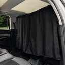 Partition Curtains in The car Black Privacy Protection Anti-Peeping (Black-3pcs Curtain Set)