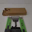 MXF Pooper Scooper, Dog Pooper Scooper Long Handle Stainless Metal Tray and Rake Set for Medium Small Dogs Heavy Duty - Use on Grass, Dirt or Gravel - Pet Supplies (Green)