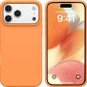 BENTOBEN for iPhone 17 Pro Case, Liquid Silicone Anti-Slip Microfiber Lining 17 ProPhone Case, Slim Soft Gel Rubber Anti-Scratch Shockproof Cover for iPhone 17 Pro 6.3" 2025, Orange