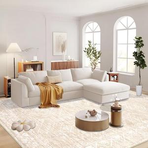 Large Living Room Area Rug 9x12 - Machine Washable Vintage Boho Moroccan Rugs Geometric Neutral Rug Non-Shedding Low Pile Distressed Farmhouse Carpet for Bedroom Nursery Classroom Dorm (9 x 12, Beige) Large Living Room Area Rug 9x12 - Machine Washable Vintage Boho Moroccan Rugs Geometric Neutral Rug Non-Shedding Low Pile Distressed Farmhouse Carpet for Bedroom Nursery Classroom Dorm (9 x 12, Beige)