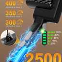 Electric Grill Brush, 3-Speed Power Control Grill Brush for Outdoor Grill, Rechargeable BBQ Grill Brush, Cordless Grill Cleaning Brush with 2 Brush Head & Scouring Pad, Gifts for Men/Dad