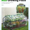 Quictent Mini Greenhouse, Portable Quick-Setup Small Tabletop Waterproof UV Protected PVC Cover Shelter for Outdoors/Indoors W/ Raised Base for Garden Plant Seed Starting, 71"x36"x36" Clear