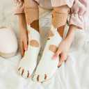 Loritta 5 Pairs Womens Fuzzy Socks Cozy Soft Fluffy Cute Cat Animal Winter Warm Slipper Socks Christmas Stocking Stuffers