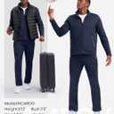 TBMPOY Men's Tracksuits Fleece Lined Sweatsuits 2 Piece Set Outfits Warm up Athletic Sports Casual Full Zip Jogging Suit (Blue, L)
