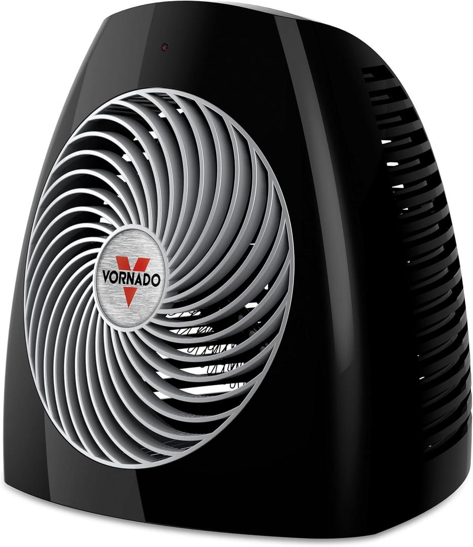 Vornado MVH (2025) Space Heater, 3 Heat Settings, Adjustable Thermostat, Tip-Over Protection, Auto Safety Shut-Off System, Indoor Use, Whole Room Heating, Black