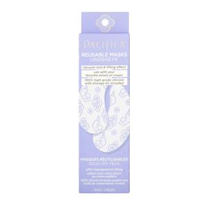 Pacifica Reusable Mask  Under Eye Mask Silicone Face Mask for Fine Lines & Dark Circles, Pair with Serum, Storage Tin Included, Vegan & Cruelty-Free, 2 Pieces