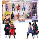 P.M.I. Naruto Shippuden Collectible Mini Figures 12 Pack Deluxe Box | Anime Toy Set Featuring Team 7 Ninjas, Akatsuki, Legendary Sannin & Hidden Rare Shinobi (Assortment B)