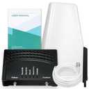 Cell Phone Booster for Home & Office,Up to 2000 sq ft,Cell Phone Signal Booster with Band 66/25/2/4/5/12/13/17,Boost 5G 4G Data for All U.S. Carriers FCC Approved Cell Booster (Dark Black)