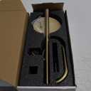 BESy 17 Inch Antique Brass Stand Towel Bar Hanger Hand Towel Bar Bathroom Vanity Countertop Towel Holder Free Standing Stainless Steel Towel Ring Hardware Accessories Towel Rack