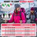 Hiking Trekking Poles, 2 Sticks with Anti-Shock and Quick Lock System， Ultralight, Telescopic, Collapsible，for Backpacking, Camping, Mountaineering, Trail Running, Snowshoeing, Men Women, 25-53"