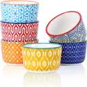 Selamica Ceramic Mini Ramekins, 2 OZ Creme Brulee Ramekins Oven Safe, Dipping Sauce Cups for Condiments Side Dish, Set of 6, Assorted Colors