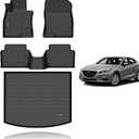 KELCSEECS Floor Mats & Cargo Liner Custom for 2014-2018 Mazda 3(Only Fits Hatchback),All Weather Protection TPE Floor Liners Front & Rear Row Full Set Accessories Black