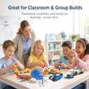FUN LITTLE TOYS 1100 PCS Building Blocks for Kids 6-12, STEM Learning Bulk Bricks Set, 147 Shapes 17 Colors, Compatible with All Major Brands, Creative Educational Toy Gift