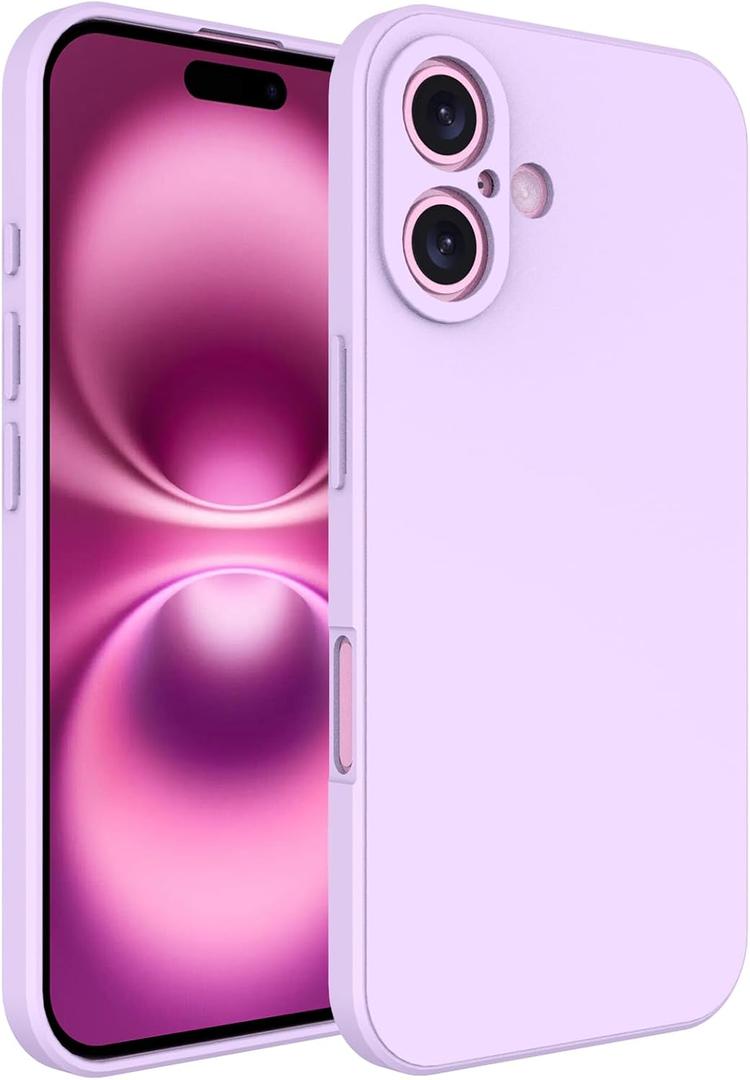 iPhone 16 Plus Case, Slim Thin Ultra Flexible Silicone Phone Case for iPhone 16 Plus, Gel Rubber Soft Skin Silicone Protective Case, Feels Good to Touch, Drop Protection (Purple)