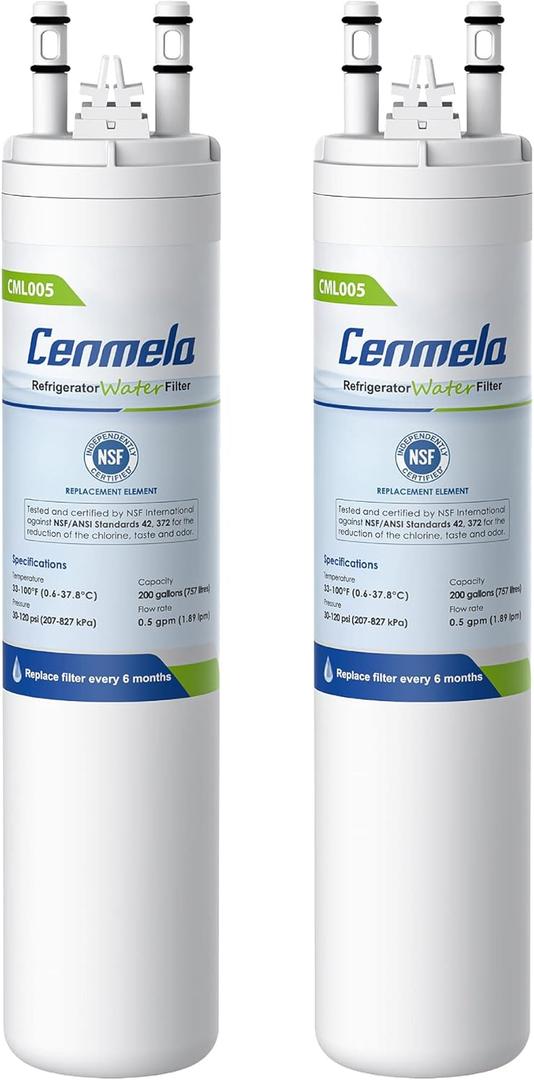 Compatible with Frigidaire ULTRAWF, Pure Source Ultra, Kenmore 9999, 469999, 46-9999, A0094E28261, Height 11 inches, Pack of 2