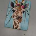 for iPad Mini 7 Case - for iPad Mini 6th/7th Generation Cases Women Girls Cute Folio Cover Girly Giraffe Design Unique Pencil Holder for Apple Mini 6 2021/Mini 7 A17 Pro 2024 Case 8.3 Inch