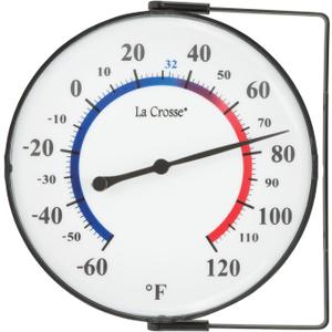 La Crosse Technology 104-105-TBP 5-in. Analog Weather Thermometer with Mounting Bracket