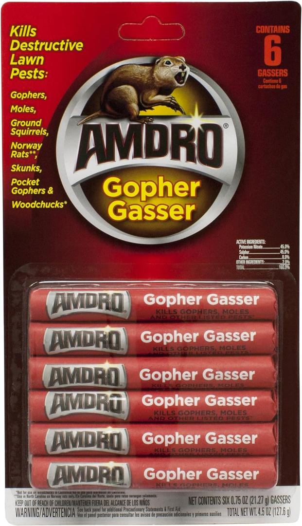 Amdro Gopher Gasser Sticks -1 Package (6 Sticks Total)