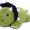 SQEQE Weighted Triceratops Dinosaur Plush, Weighted Stuffed Animal Dinosaur for Comforting Hugs, Soft Plushie Toy Pillow Gift for Kids, Christmas Birthday Decoration 9.8 Inch, 0.8 Lb