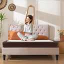 Biscaynebay Decorative Box Spring Cover King & Cal King Size, Brown Luxurious Jersey Knitting Stretchy Wrap Around 4 Sides Bed Skirt for Home/Hotels, Easy Fit Wrinkle & Fade Free Machine Washable